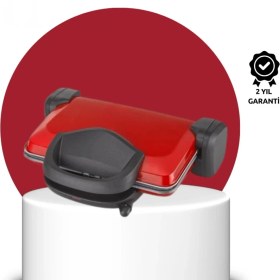 Resim MiraLive 2000 Watt Tost Makinesi 6 Dilim Kapasiteli Döküm Plakalı Üç Kademeli Isı Ayarlı 