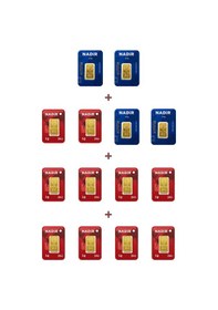 Resim Nadir Gold 24 Ayar 20 Gram Külçe Altın 4 Adet 2,5 Gram Külçe Altın + 10 Adet 1 Gram Külçe Altın 
