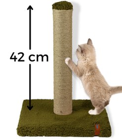 Resim PUGALO Tırmalama Ekonomik Tırmalama Tahtası 42 Cm Peluş Tırmalama Tahtası Yeşil 
