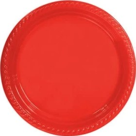 Resim Benim - Kırmızı Tabak 25 Adet 22 cm 