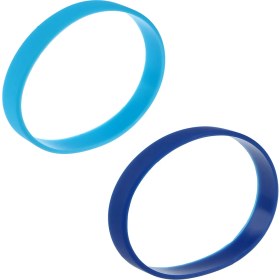 Resim Dadata 2 Adet Moda Silikon Kauçuk Elastikiyet Bilekliği Bilek Bandı Manşet Bilek Bileklik Koyu Mavi ve Gök Mavisi (Yurt Dışından) 