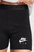 Resim Nike Air Ribbed Legging Shorts In Black Pamuk Polyester Biker Tayt Şort 