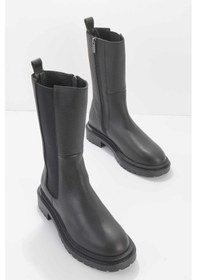 Resim Black Hakiki Deri Kadın Bot & Bootie Hd0777003803 Black 