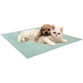 Resim Ata Exclusive Fabric 5 Katlı Yıkanabilir ve Emici Köpek Çiş Pedi 75 x 90 CM Mavi 