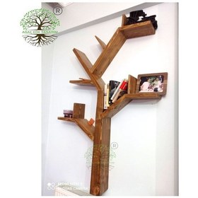 Resim Ahşap Dal Kitaplık 