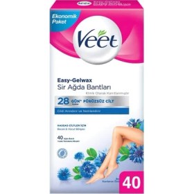 Resim Professional Hassas Ciltler Için Ağda Bandı, Bacak ve Vücut Bölgesi, 40'lı Süper Fırsat Paketi 