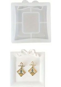 Resim Silikon Avrupa Dantel Fiyonk Tasarımlı Silikon Kalıp 10x10.9 Cm 