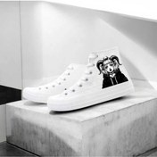 Resim LİASSHOES cool boynuz beyaz keten çocuk spor ayakkabı sneaker 