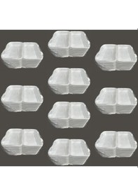 Resim Dağyüce 36/d Tek Kullanımlık Köpük İskender Kapaklı Kase Kutu - 23.5x15 Cm. - 20 Adetlik 10 Paket 