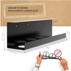 Resim EC Shop Mmtglobal Masalara Uygun Kablo Yönetim Rafı Masa Altı Kablo Yönetim Tepsisi Masa Altı Kablo Düzenleyicisi 