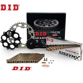 Resim Dıd Zincir Dişli Seti Ducatı Panıgale 1299 Cc 2015-2017 / Zincir : Dıd-525zvm-x Gold -104 / Dişli: Sunstar 15t - Jt 39t 