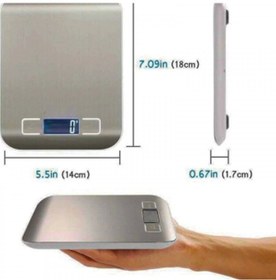 Resim Zhltools Dijital Mutfak Terazisi Elektronik Lcd Ağırlık 5 Kg Ölçekli Gri 