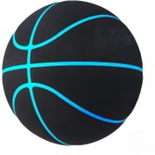 Resim 2025 Yeni Model - Kaplamasız Yüksek Yoğunluklu Sessiz Basketbol Topu, Dayanıklı Kabuklu Çeşitli Aktiviteler İçin Gürültüsüz | Modern Basket | Sessiz Dokulu 18 İnç Hoop Aksesuarları, Eğlenceli Aile Havuzu Partisi ve Açık Hava Spor Topu, El Egzersiz Topu, İlham Veren Mini Basketbol (24cm) 