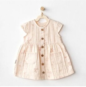 Resim Andywawa Pretty Flowers Bebek Elbisesi Ac24679 Somon 