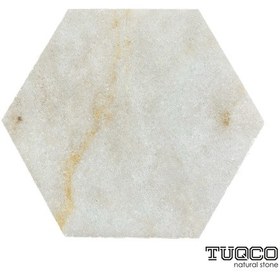 Resim Tuqco Doğaltaş 8" Hexagon Golden Honlu Mermer Mozaik 