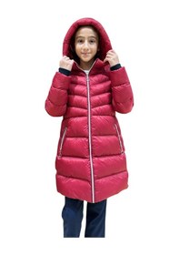 Resim Kız Çocuk Kapüşonlu Kışlık Şişme Mont 51338 Kırmızı 