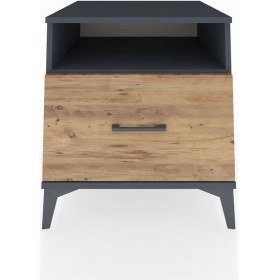 Resim Kronos Komodin Tek Raflı Tek Çekmeceli 60X59X64 Antrasit-Çam 