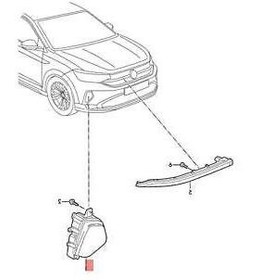 Resim VAG / ORJINAL 2G7941662 | Volkswagen Taigo Sağ Ön Led Sis Farı Orijinal 