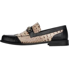 Resim Costo Shoes TR1071 Vizon -Siyah Baskılı Deri Özel Seri El Işçiliği Rahat Şık Tasarım Premium Serisi 