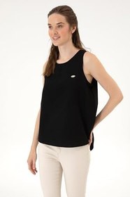 Resim U.S. Polo Assn. Kadın Siyah Gömlek Kısa Kollu 50306458-VR046 