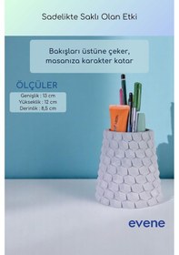 Resim Kalemlik Masa Kalemliği Organizer Kalemlik Beyaz Renk Model 84 Çok Renkli 