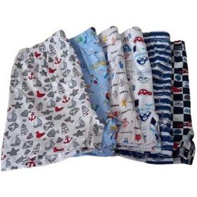 Resim Tutku 0254 Erkek Çocuk Empirme Desenli Boxer 6 Adet 