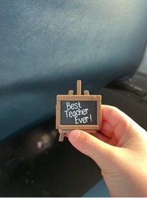 Resim shop Öğretmenlere Özel Mini Kara Tahta ve Şövale Seti - "Best Teacher Ever!" 