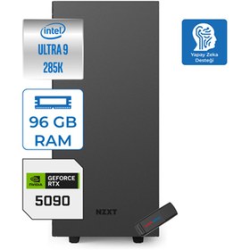 Resim Zetta Vulcan Pro Intel Core Ultra 9 285K 96GB DDR5 1TB GEN5 SSD 32GB/RTX5090 Freedos Aı Destekli Oyun ve Render Bilgisayar ZETVUL5090F10 