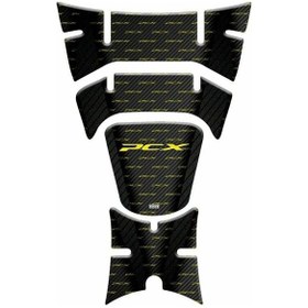 Resim Gogo Tank Pad 020 Pcx 125-150 2018-2020 Siyah Karbon - Sarı 