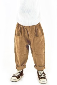 Resim Camel Kadife Boyfriend Pantolon - 3 Yaş 
