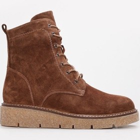 Resim Hakiki Deri Kadın Klasik Bot 657sza2503 Taba Süet 