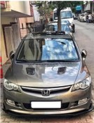 Resim Üniversal Her Araca Uyumlu Piano Black Kaput Üstü Havalandırma Iz 