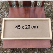 Resim 45x20cm Ham Ahşap Çerçeveli Pano Camsız - Arkalık Sabit 