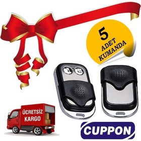 Resim Cuppon 2bk 2 Kanallı 433.92 Mhz Panjur Kepenk Kumandası 5 Adet N11.819 