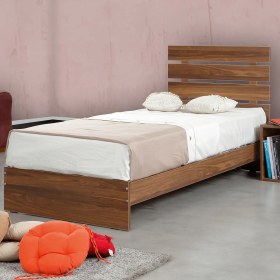 Resim Pasific Home Huga Başlıklı Genç Odası Karyolası,Ceviz,90x200 