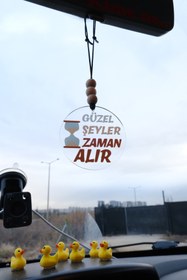 Resim Balkhoon Güzel Şeyler Zaman Alır Dikiz Aynası Süsü Araba Süsü Hediyelik Eşya 