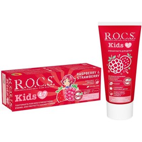 Resim Rocs Kids 4-7 Yaş Ahududu&Çilek Diş Macunu 35 ml 