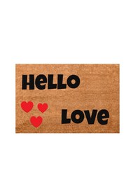 Resim Love, Hello, Yazılı Paspas, Dekoratif Kapı Önü Paspas 