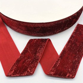 Resim 5 Yard 25mm Genişliğinde Gradyan Simli Kadife Kurdele, Kendin Yap El Sanatları, Düğün Temaları, Noel Hediye Paketleme - Çeşitli Renkler Mevcut 