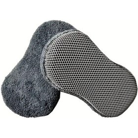 Resim Gaojunshop01 Gri Büyük Boy Araç Yıkama Süngeri Mikrofiber Süper Emici Cila Temizlik Süngeri 
