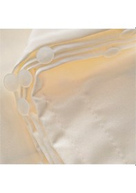 Resim Taç Saten Güneşlik Perde Krem & Beyaz 1.Sınıf Kalite (Boy 200 Cm) 