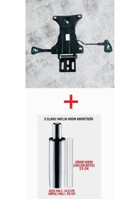 Resim Çift Kollu Kuyruklu Mekanizma+140'lık Krom Amortisör 