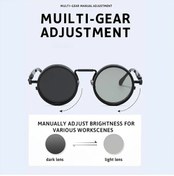 Resim Fastbuy Chuangyinshop Steampunk Tarzı Dönebilir Nd Filtreli Ayarlanabilir Parlaklık Altın Çerçeveli Gözlük Altın 