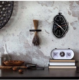 Resim Eriyen Duvar Saati,salvador Dali Saat Siyah Renk Ahşap - Siyah 