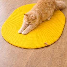 Resim ABACIA Sarı Renk Kedi Tırmalama Matı ve Yatağı / Çok Amaçlı Kullanım 