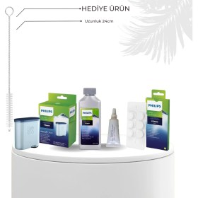 Resim Philips CA6700/10 Espresso Makinesi Kireç Temizleme Solüsyonu, Yağ Çözücü Tablet, 5gr Gres Yağ, Aquaclean 4'lü Set 