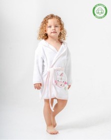 Resim Balinalı Bornoz Beyaz-pembe Beyaz - Pembe 