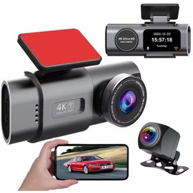 Resim woodhub Araç İçi Güvenlik Kamerası Ön Arka Çift Kamera 24 Saat Kayıt Depolama 128 GB Hafıza Kartı 