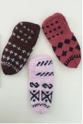 Resim MESKSTORE 3'lü El Örgüsü Yünlü Patik 