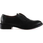 Resim Bueno Shoes Siyah Deri Kadın Düz Ayakkabı 